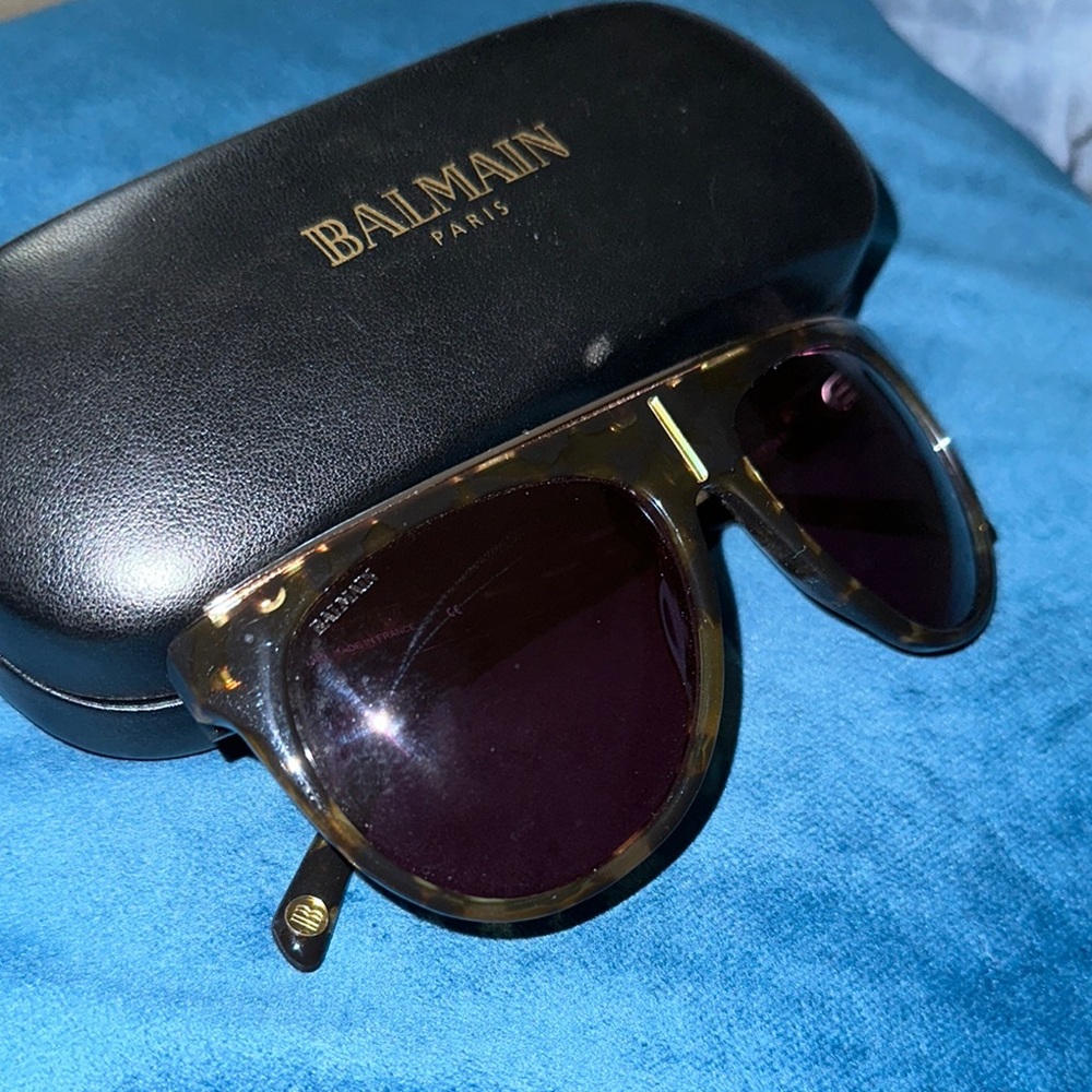 Balmain Paris Tortoise Shell Sunglasses